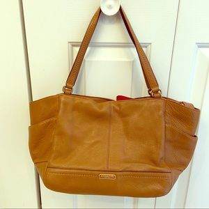 Super soft COACH bag brown leather so nice! 👜